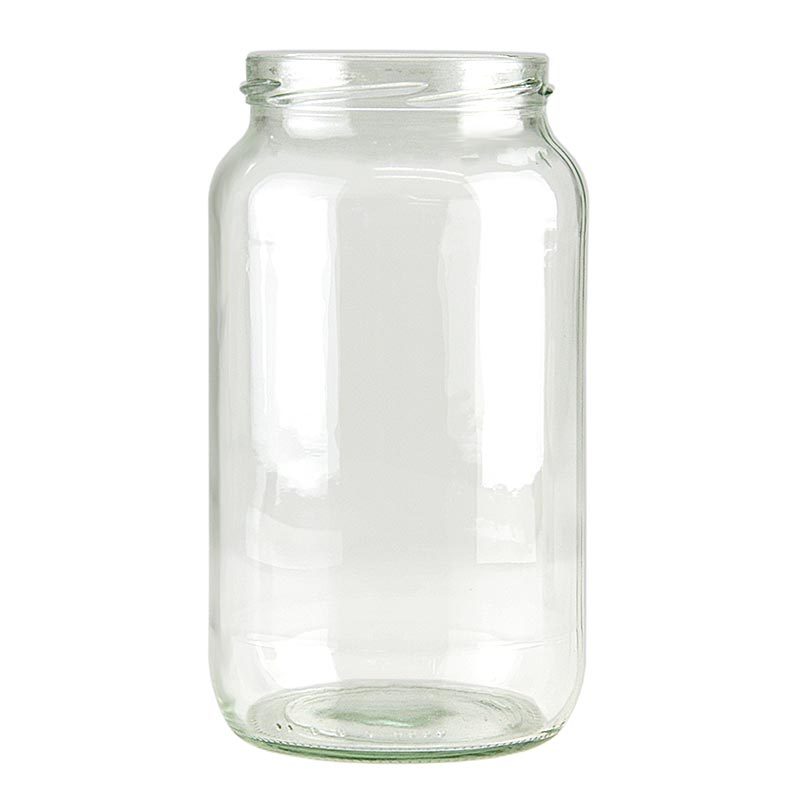 Glas, rund, 1062 ml, ø 82mm Mündung, ohne Deckel, 1 St - Vielseitige Verwendung in der Küche für Konfitüren, Gelees, Gewürze und Kräuter