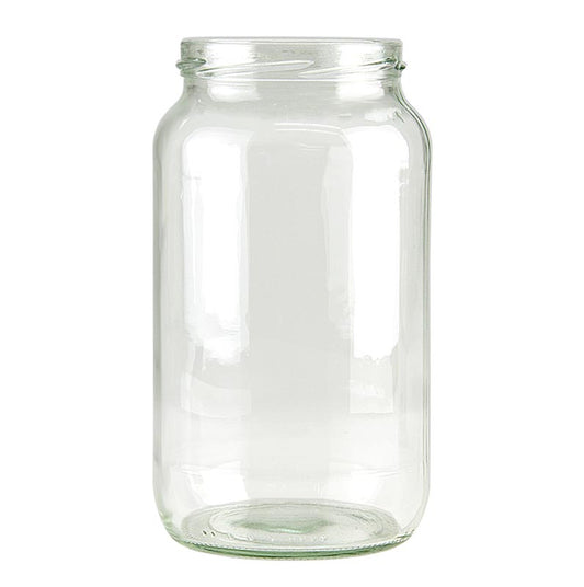 Glas, rund, 1062 ml, ø 82mm Mündung, ohne Deckel, 1 St - Vielseitige Verwendung in der Küche für Konfitüren, Gelees, Gewürze und Kräuter