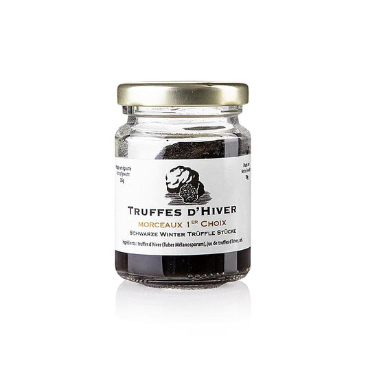 Winteredeltrüffel (Tuber Melanosporum), 1er Choix, Trüffelstücke, Gaillard, 50 g