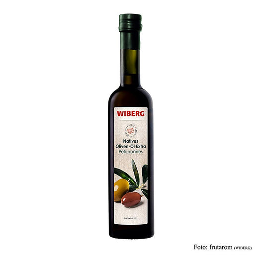 500 ml Wiberg Natives Olivenöl Extra, kaltgepresst, von hoher Qualität aus dem Peleponnes, schonend verarbeitet durch Kalt - und Erstpressung