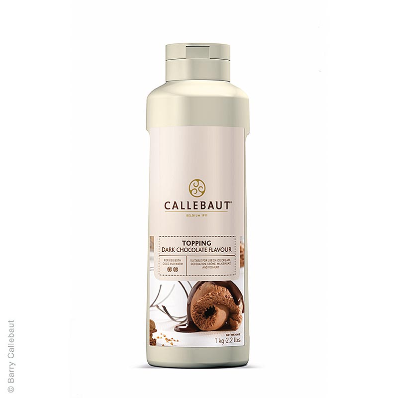 Schokoladensauce, Topping, warm & kalt verwendbar, Callebaut, 1 kg - leckere Schokoladensauce für den vielseitigen Einsatz als Topping oder zum Verfeinern von Desserts, warm oder kalt genießbar