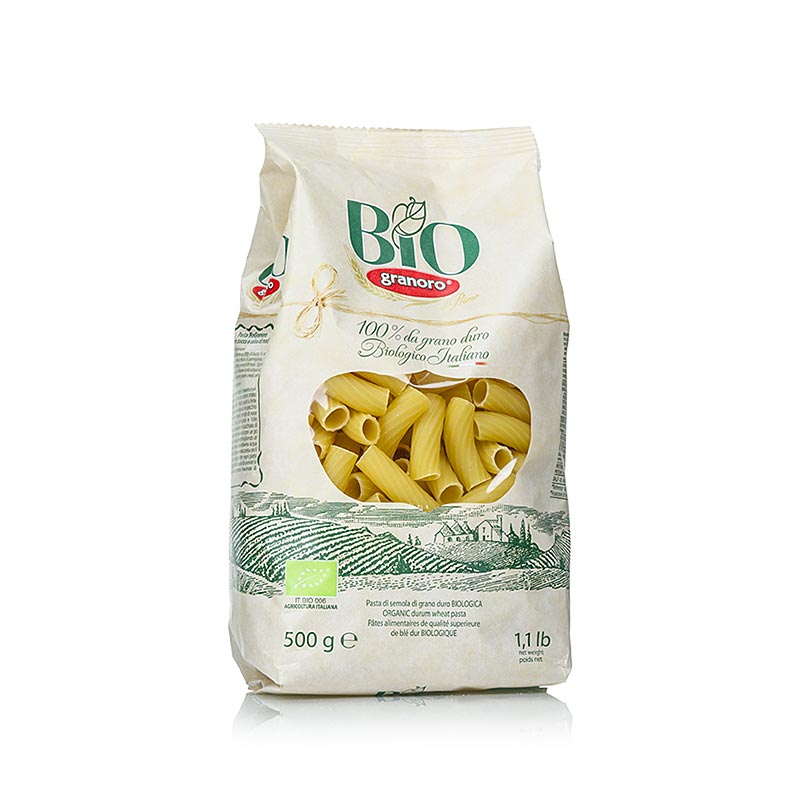 Organic Pasta Granoro Elicoidali (Rigatoni) No23, 10 kg - 20 packages of 500g each, ideal for bulk cooking and stocking up (English)