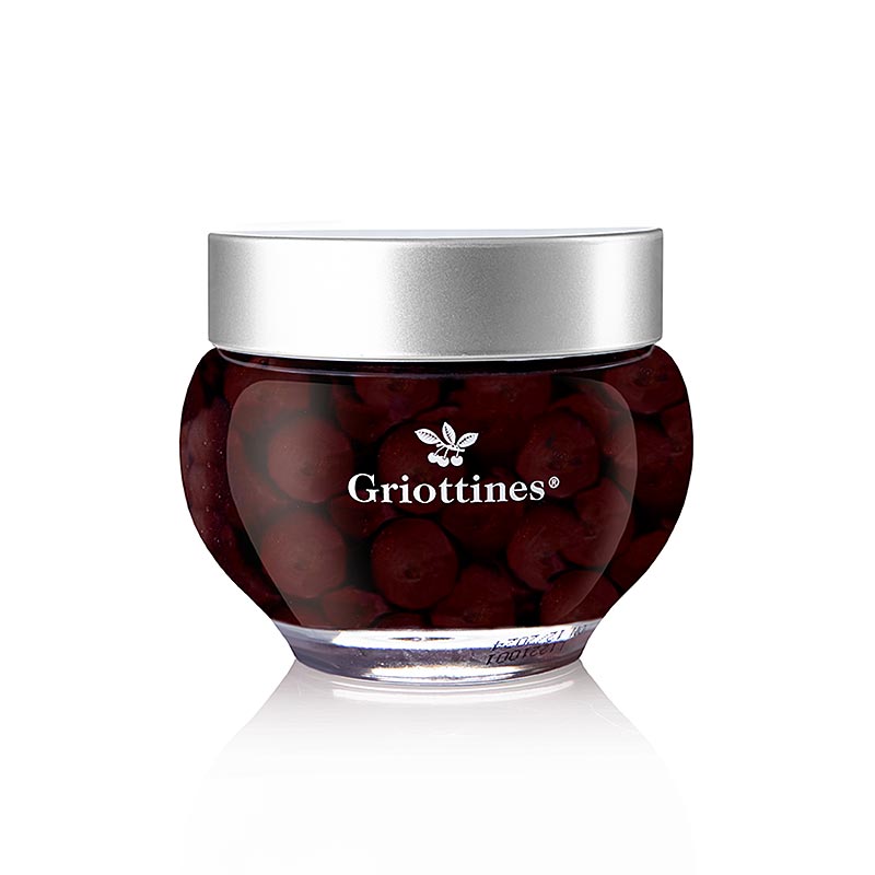 Griottines Original - Wildsauerkirschen in Kirschwasser, ohne Kern, süß, 15% vol, 400 g - hochwertiges Produkt mit saftigen Kirschen und intensivem Kirschgeschmack
