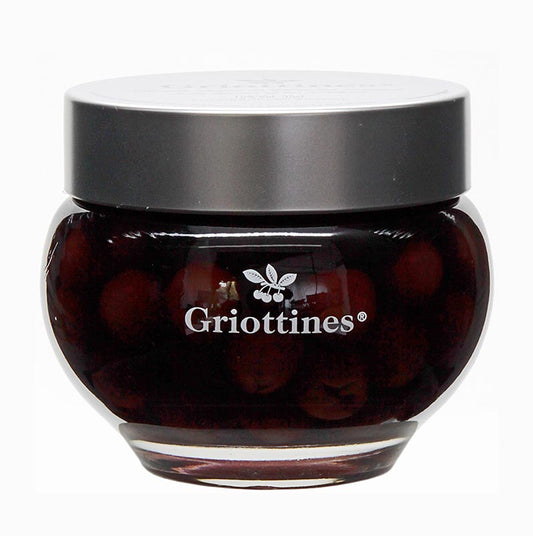 Griottines Original - Wildsauerkirschen, in Kirschwasser, o. Kern, süß, 15 % vol., 400 g
