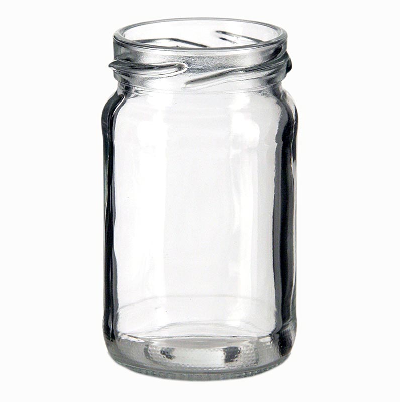 Glas rund 107 ml mit einem Durchmesser von 48mm Mündung, ohne Deckel - ideal zum Einmachen von Konfitüren, Gelees, Bevorratung von Gewürzen und getrockneten Kräutern in der Küche