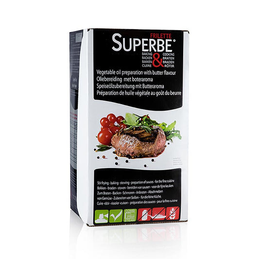 Frilette Superbe - Pflanzenöl mit Butteraroma, ideal zum Braten, Backen und für feine Saucen, aus ungehärtetem Pflanzenfett, ohne Salz und Wasser, nicht zum Frittieren geeignet