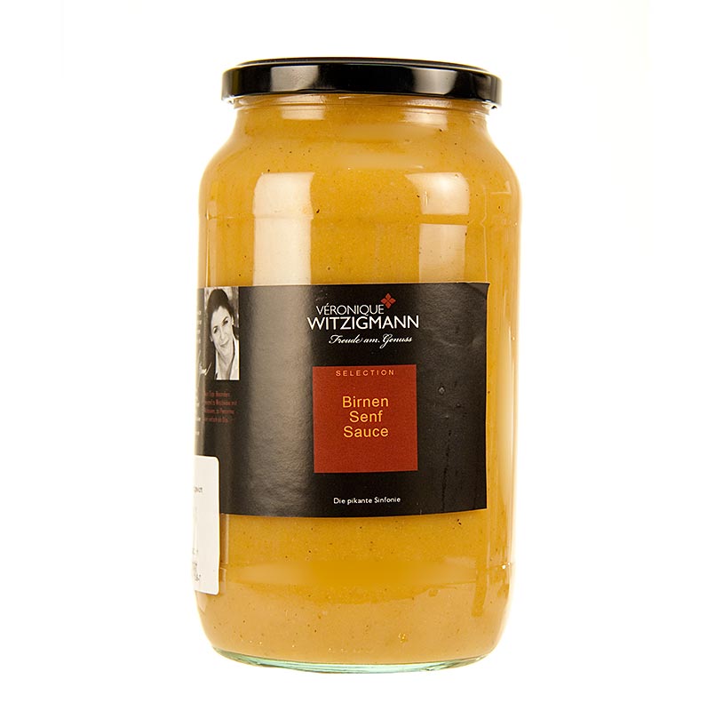 Birnen-Senf Sauce, 900 ml: Handgekochte, würzige Sauce für Käse und Dips, hergestellt mit erlesenen Kräutern und Gewürzen von Véronique Witzigmann