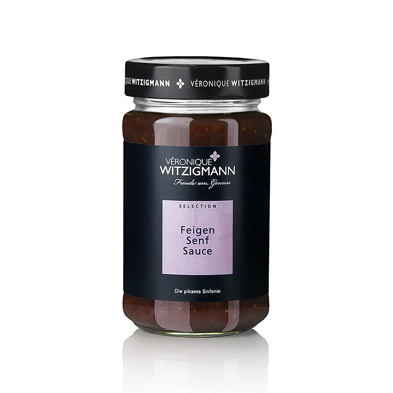 Feigen-Senf Sauce, 225 ml: Eine feine und würzige Sauce, perfekt zu Käse und Fondue, handgekocht von Véronique Witzigmann Qualitätszutaten und viel Liebe stecken in jedem Glas