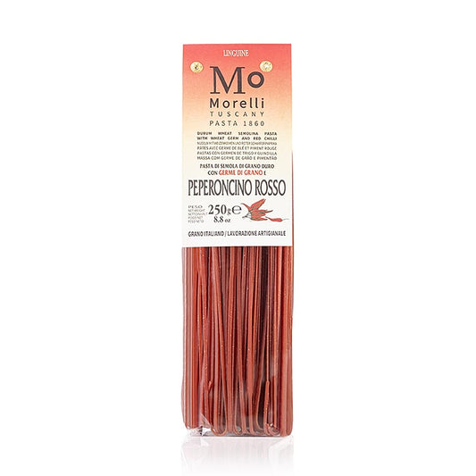 Morelli 1860 Linguine, mit rotem Chili & Weizenkeimen, 250 g