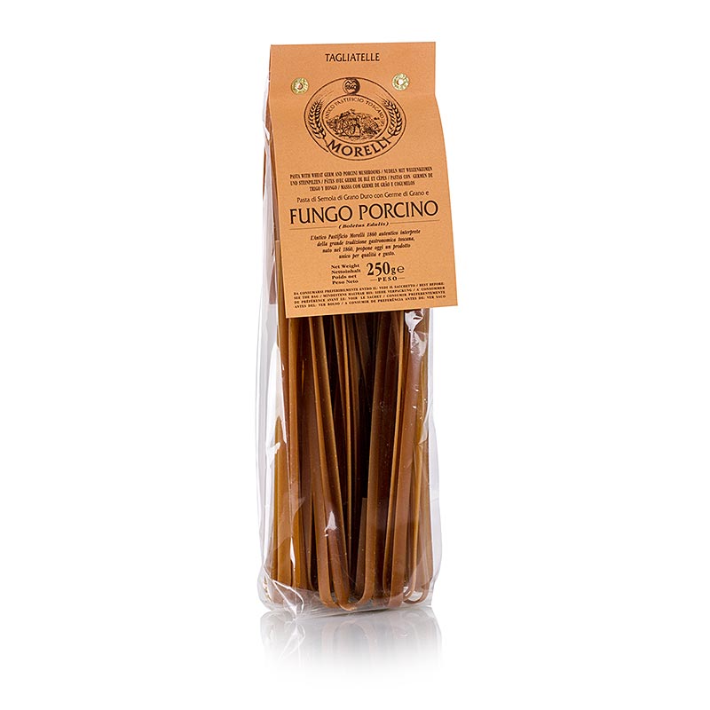 Tagliatelle con Porcini, mit Steinpilzen und Weizenkeimen, handwerklich aus Italien hergestellt Keine Konservierungs- und Farbstoffe