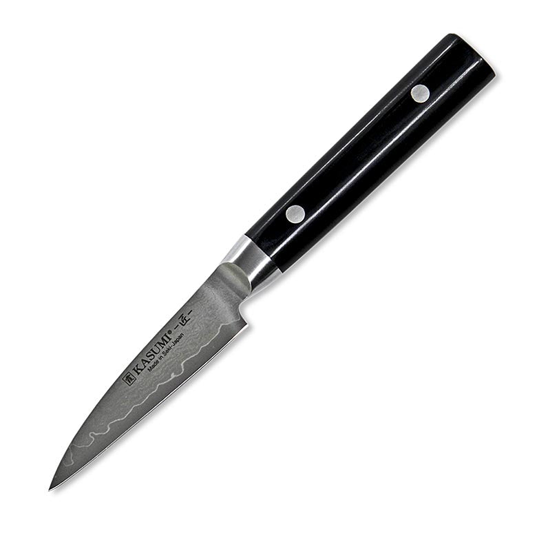 Kasumi MP-01 Masterpiece Damast Schälmesser aus VG10 Stahl, 8cm, japanische Küchenmesser mit optimaler Härte von 59-60 HRC