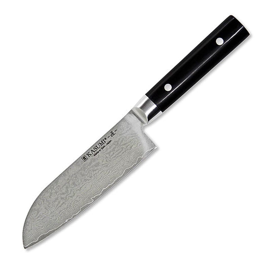 Kasumi MP-04 Meisterwerk Damast Santoku, 13cm, 1 Stück - Hochwertiges japanisches VG10-Stahlmesser, 59-60 HRC Härte, lange Schnitthaltigkeit