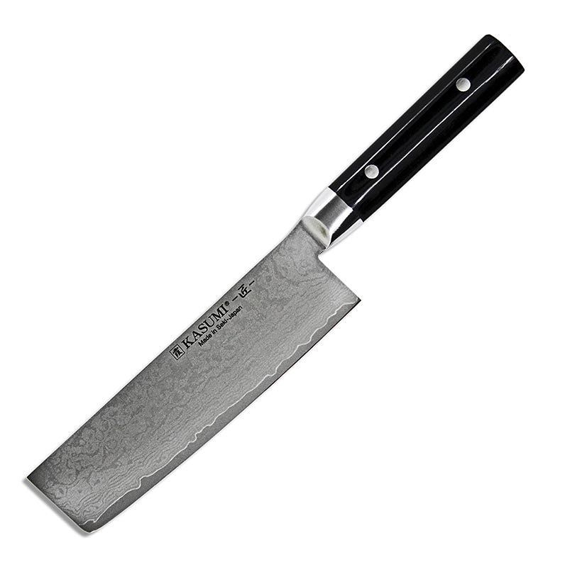 Kasumi MP-06 Meisterstück Damast Nakiri, 17cm, 1 St - hochwertiges japanisches Küchenmesser aus VG10 Stahl mit Cobalt und höherem Kohlenstoffgehalt, 59-60 HRC Härte, lange Standzeit und leichtes Nachschärfen mit SUMIKAMA Schleifsteinen
