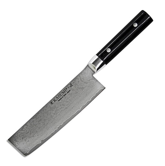 Kasumi MP-06 Meisterstück Damast Nakiri, 17cm, 1 St - hochwertiges japanisches Küchenmesser aus VG10 Stahl mit Cobalt und höherem Kohlenstoffgehalt, 59-60 HRC Härte, lange Standzeit und leichtes Nachschärfen mit SUMIKAMA Schleifsteinen