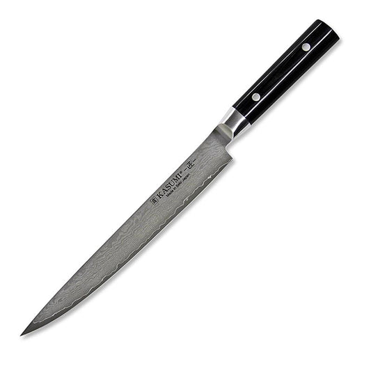 Kasumi MP-09 Masterpiece Damast Fleischmesser, 24cm, 1 St - hochwertiges japanisches Küchenmesser aus VG10 Stahl, 59-60 HRC Härte, lange Schnitthaltigkeit