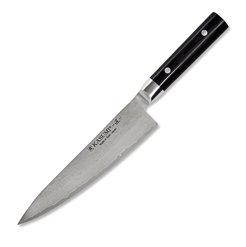 Kasumi MP-11 Masterpiece Damast Kochmesser, 20cm, 1 St - Handgeschmiedetes 20cm langes Damast-Kochmesser aus 32 Lagen Stahl, mit ergonomischem Rosenholzgriff Entdecken Sie die perfekte Balance und Leichtigkeit beim Schneiden