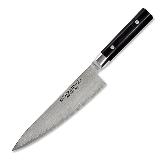 Kasumi MP-11 Masterpiece Damast Kochmesser, 20cm, 1 St - Handgeschmiedetes 20cm langes Damast-Kochmesser aus 32 Lagen Stahl, mit ergonomischem Rosenholzgriff Entdecken Sie die perfekte Balance und Leichtigkeit beim Schneiden