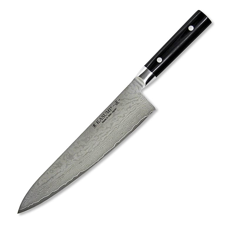 Kasumi MP-12 Masterpiece Damast Kochmesser, 24cm, 1 St - hochwertiges japanisches Küchenmesser aus VG10 Stahl mit Cobalt und hoher Härte von 59-60 HRC für optimale Schärfe und Schnitthaltigkeit