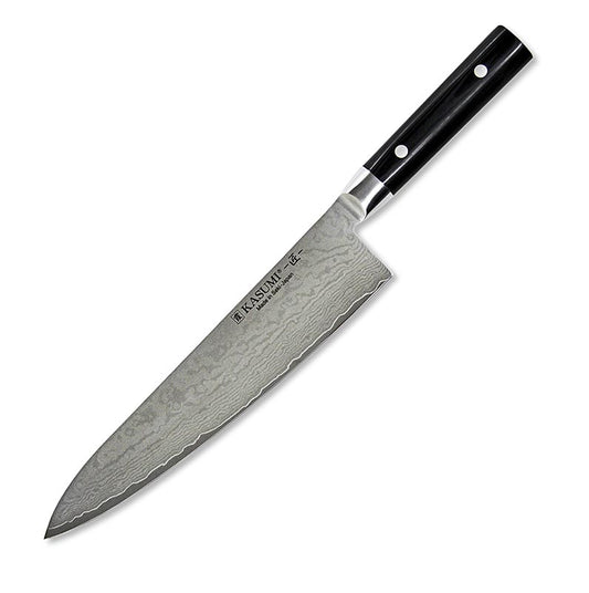 Kasumi MP-12 Masterpiece Damast Kochmesser, 24cm, 1 St - hochwertiges japanisches Küchenmesser aus VG10 Stahl mit Cobalt und hoher Härte von 59-60 HRC für optimale Schärfe und Schnitthaltigkeit