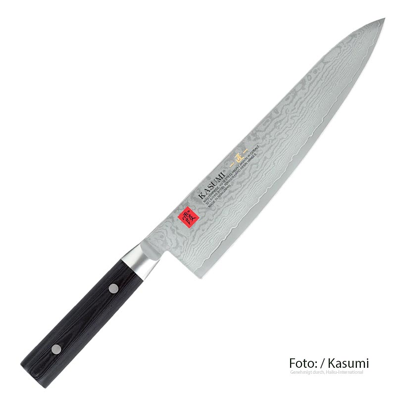 Coltello da cucina Kasumi MP-12 Masterpiece in acciaio damascato, 24 cm, 1 pz.