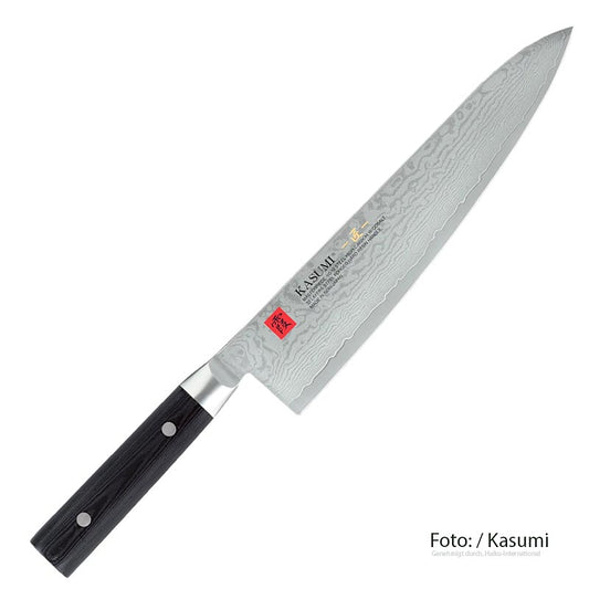 Coltello da cucina Kasumi MP-12 Masterpiece in acciaio damascato, 24 cm, 1 pz.