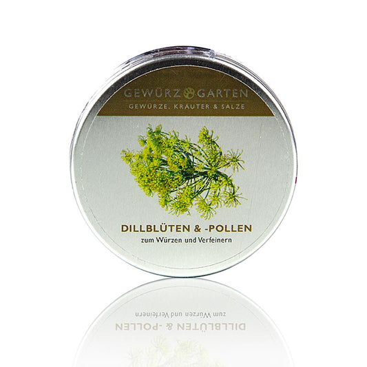 Gewürzgarten Dillblüten und -pollen, zum Würzen und Verfeinern - sehr effektvoll, 10 g: Intensives Dillaroma aus sonnenverwöhntem Kalifornien, ideal zum Verfeinern von Fisch, Fleisch, Gemüse und Saucen