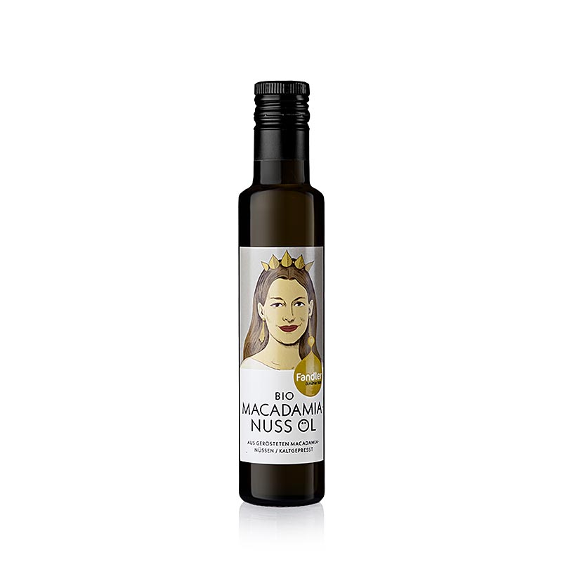 Bio-Macadamianussöl, kaltgepresst, 250 ml von Fandler - Majestätische Sinnlichkeit und exquisiter Geschmack, ideal zum Verwöhnen und Veredeln von Gerichten