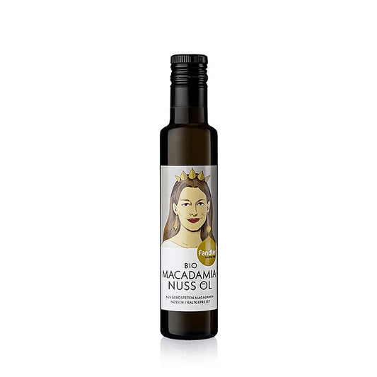 Bio-Macadamianussöl, kaltgepresst, 250 ml von Fandler - Majestätische Sinnlichkeit und exquisiter Geschmack, ideal zum Verwöhnen und Veredeln von Gerichten