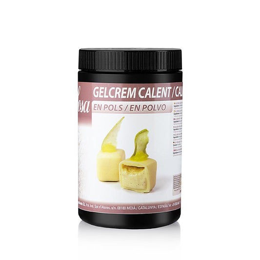 GelCrem, Verdickungsmittel (TK resistent), zur heißen Anwendung, 500 g - Pulverförmiges Verdickungsmittel für die Herstellung von problemlos einfrierbaren Cremes, Pasten und Saucen Ideal für die Patisserie, da Kuchenfüllungen in großen Mengen vorbereitet und eingefroren werden können Dosierung: 20-50g pro Liter, in kalte Flüssigkeit einrühren und einmal aufkochen