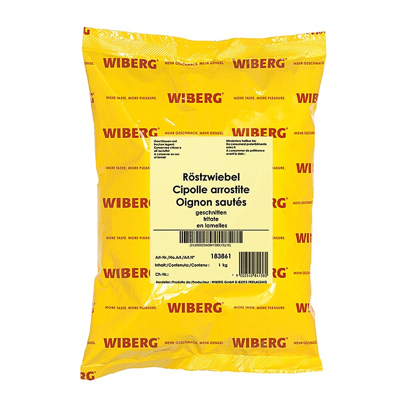 Geschnittene Wiberg Röstzwiebeln, 1 kg, typisch aromatisch für Mise-en-place