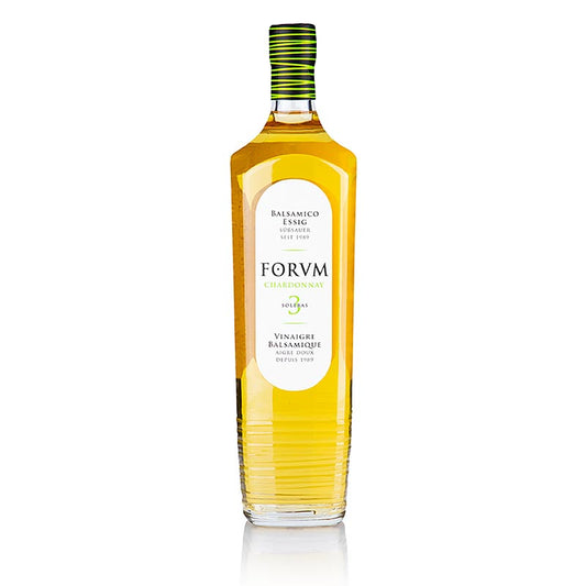 Balsamico-Essig aus Chardonnay, im Holzfaß gereift, FORVM, 1 l - limitierte spanische Spezialität, süßes und kräftiges Bouquet, bekannt in gehobener Gastronomie