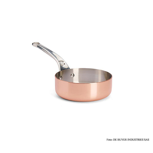 deBUYER "Prima Matera" Sauteuse à induction, droite, cuivre-acier inoxydable, ø 16cm, 1 pce