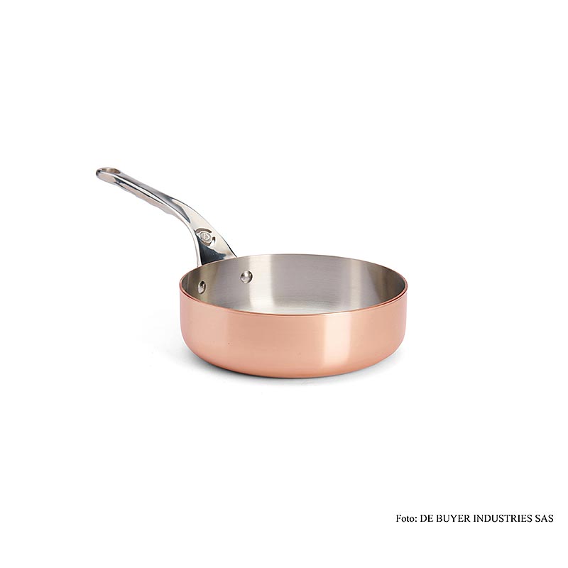 Sauteuse aus Kupfer-Edelstahl mit exzellenter Wärmeleitfähigkeit, gleichmäßiger Hitze und hygienischem Gebrauch, geeignet für alle Herdarten