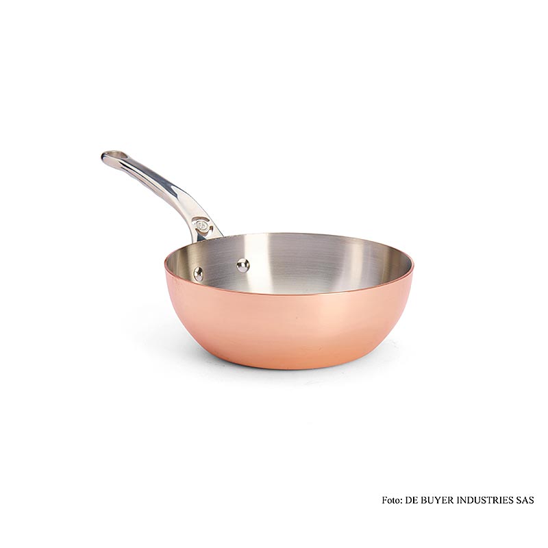 deBUYER Prima Matera Induktions Sauteuse, konisch, Kupfer-Edelstahl, ø 20cm, 1 St - Hochwertige Sauteuse aus Kupfer-Edelstahl für alle Herdarten geeignet, einschließlich Induktionsherde, mit exzellenter Wärmeleitfähigkeit und gleichmäßiger Hitzeübertragung für perfekte Kochergebnisse