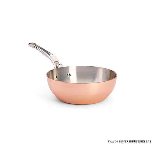 deBUYER Prima Matera Induktions Sauteuse, konisch, Kupfer-Edelstahl, ø 20cm, 1 St - Hochwertige Sauteuse aus Kupfer-Edelstahl für alle Herdarten geeignet, einschließlich Induktionsherde, mit exzellenter Wärmeleitfähigkeit und gleichmäßiger Hitzeübertragung für perfekte Kochergebnisse