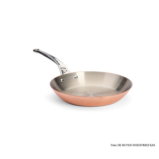deBUYER Prima Matera Induktions Pfanne, rund, Kupfer-Edelstahl, ø 28cm, 1 St - Hochwertige Pfanne aus Kupfer und Edelstahl für gleichmäßige Hitzeleitung und perfekte Kochergebnisse auf allen Herdarten, inklusive Induktionsherden