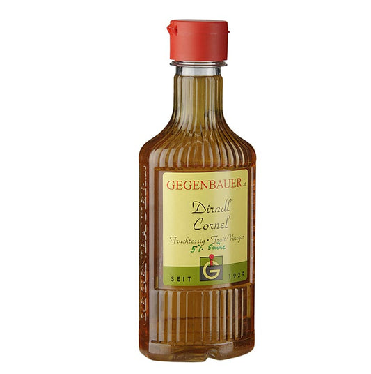 Frucht-Essig Dirndl - Kornelkirsche, 5% Säure, 250 ml: Hochwertiger Essig aus frisch geernteten Dirndln, hergestellt in Wien