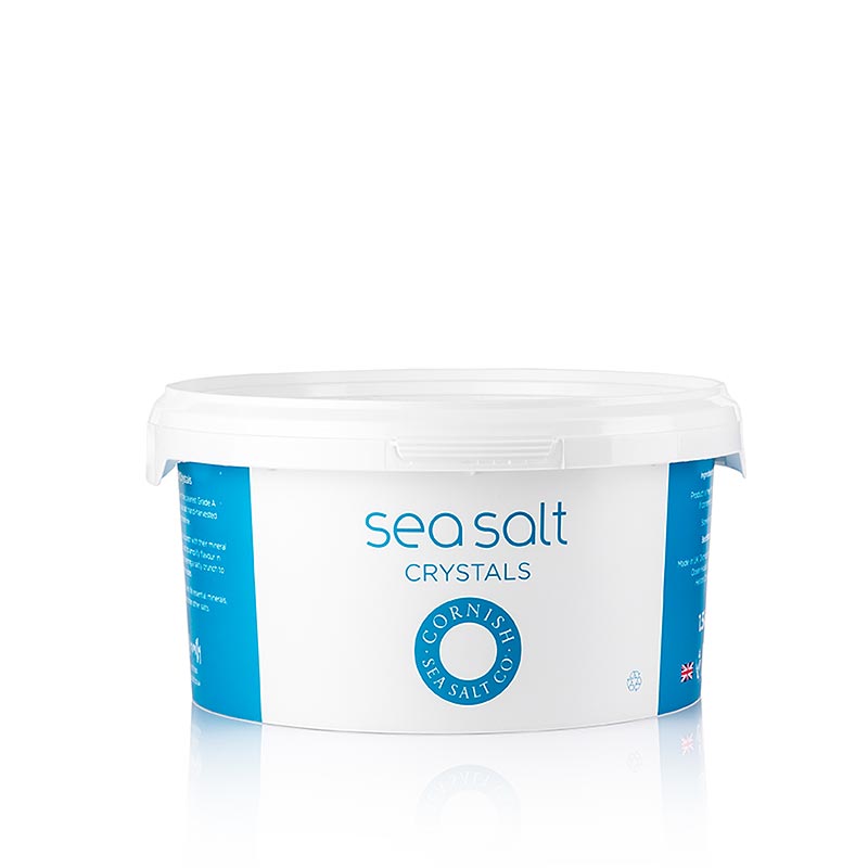 Meersalzflocken des Cornish Sea Salt aus Cornwall/England, 1,5 kg: Fein aromatische, handgeerntete und schonend verarbeitete Meersalzflocken mit über 60 wertvollen Mineralien und Spurenelementen aus sauberen Gewässern vor der Küste Cornwalls Premium-Qualität mit größtem Wert auf den schonenden Umgang mit Natur-Ressourcen