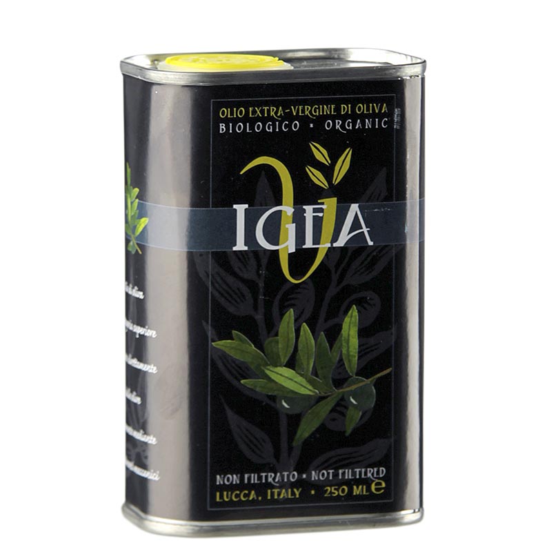 Organic 250 ml bottle of 'Igea' Natives Olivenöl Extra from Villa Igea, Ponte del Giglio, with BIO certification
