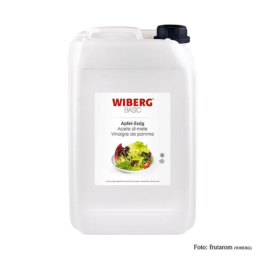 Flasche Wiberg Apfelessig klassisch, 3 Jahre gereift, 5% Säure, 5 Liter, fruchtig und frisch im Geschmack, ideal für Salatdressings, Marinaden und als Fitnessdrink mit Quellwasser verdünnt