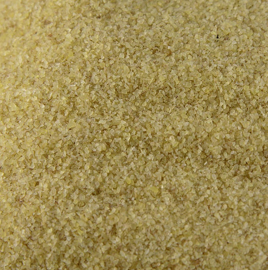 Fein geschälter und gedämpfter Weizengrütze Bulgur, ideal für vegetarische Gerichte Reich an Nährwerten und mit einem Geschmackserlebnis von Haselnüssen Geeignet für Salate und Suppen, mit einer Kochzeit von ca 12 Minuten