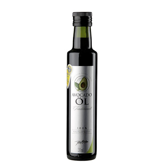 Flasche mit 250 ml Avocadoöl Paltita aus Chile, kaltgepresst und ideal zum Braten, Schmoren, Dünsten, Einlegen und als Dip