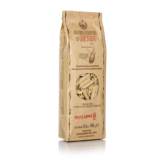 Handwerklich hergestellte Morelli 1860 Penne Nudeln mit Weizenkeimen, 500 g, aus San Romano, Italien Keine Konservierungs- oder Farbstoffe