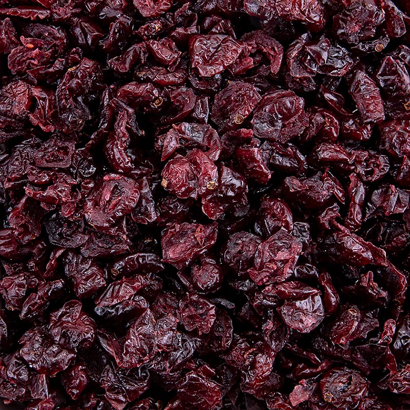 Getrocknete Cranberries in Ananassaft gesüßt, helles Produkt, ideal für Backwaren