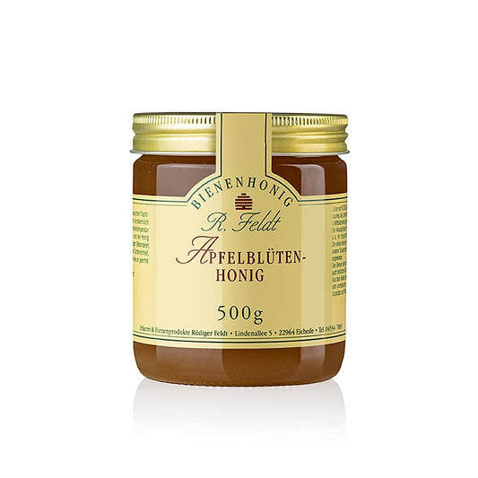 Apiculture Feldt -Miel, clair, doux et onctueux, avec un subtil arôme de pomme, rare, 500 g