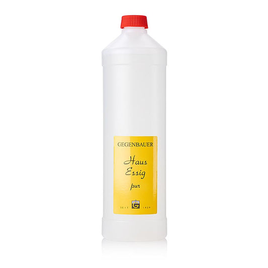 Haus-Essig, pur, wasserklar, 5% Säure, 1 l - hochwertiger Essig für vielseitige kulinarische Anwendungen