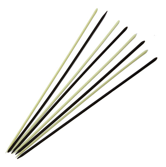 Schoko Stäbchen - Spear, dunkle und weiße Schokolade sortiert, 20cm lang, 515 g, 490 St - Ausgefallene Dekoration und Beigabe zu Desserts, Eisbechern und Patisserie-Kreationen