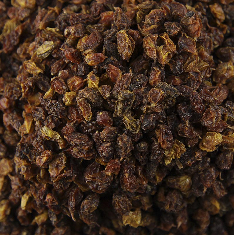Getrocknete Sanddornbeeren in einer 1 kg Verpackung, ideal für Teemischungen und Auszüge