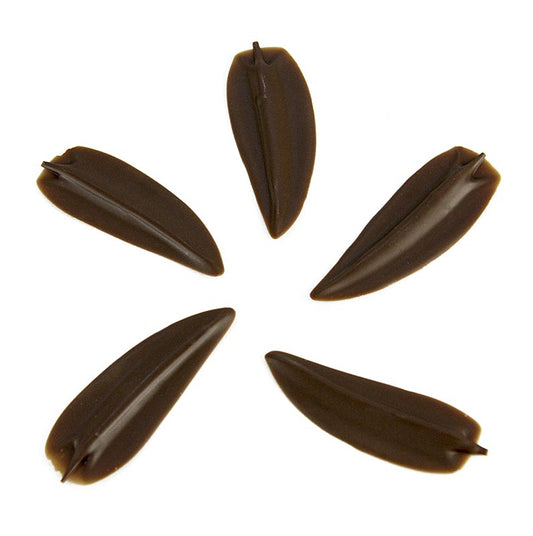 Schokoladenaufleger Elegance in Blattform für Desserts, Sahne, Eis oder Torten, 245 g, Vollmilch, 160 Stück