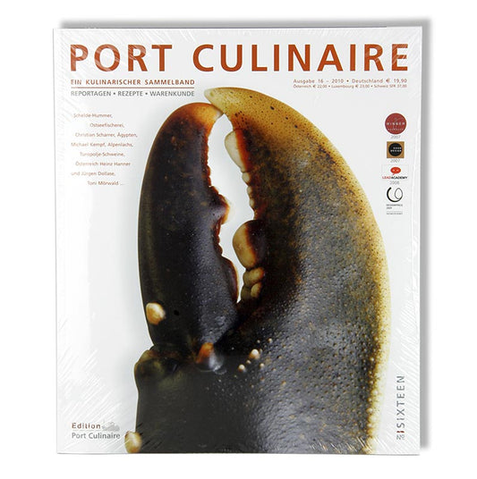 Gourmet-Magazin Port Culinaire Ausgabe 16, voller exklusiver Rezepte und spannender Hintergrundgeschichten für Hobbyköche und Profis